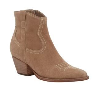 Dolce Vita Womens Silma Western Ankle Bootie US 11 Brown Suede NIB